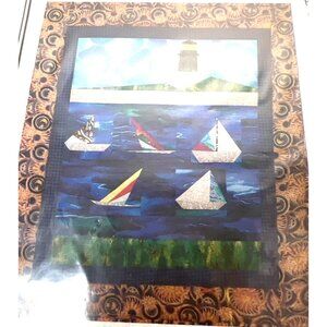 Savannah Regatta Quilting Pattern Sailboat Paper Piecing For 18x21 Wall Quilt